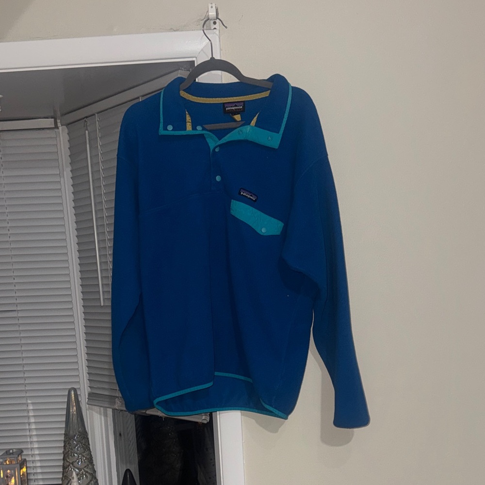 Patagonia Teal and Blue Fleece Jacket